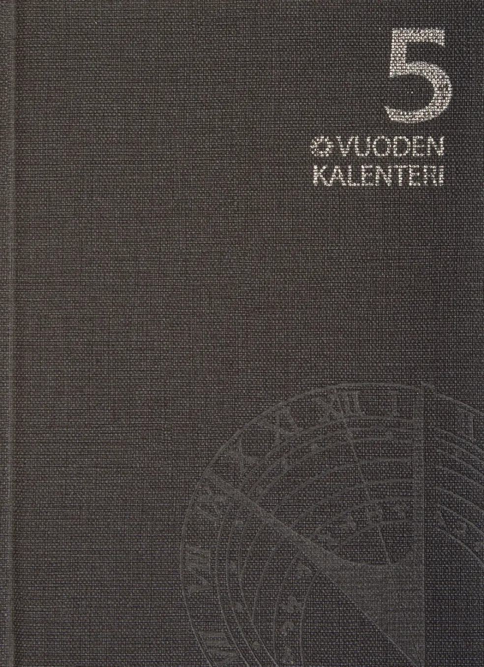 5 vuoden kalenteri, päiväämätön, harmaa