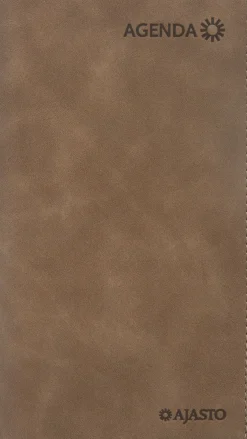 Agenda horizontal, ruskea 2026