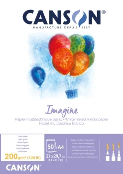 Akvarellilehtiö A4/50 lehteä 200 g Canson Imagine