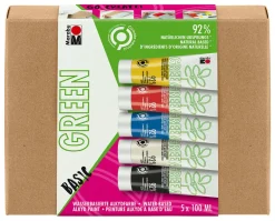 Alkydiväri 5x100ml perusvärit Marabu Green
