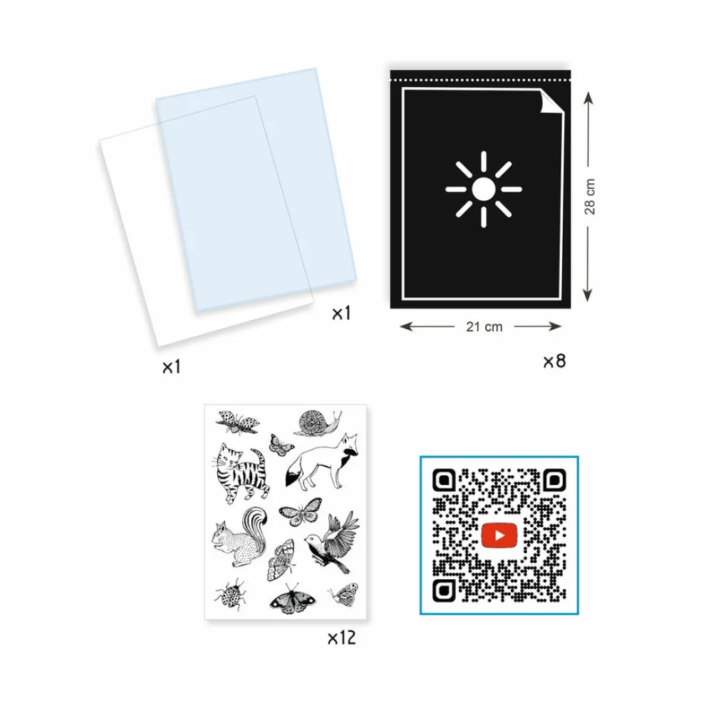 Askartelusetti Cyanotype aurinkovärjäys Djeco