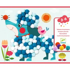 Askartelusetti pompom-pennut Djeco