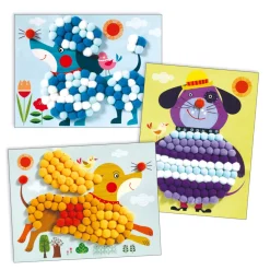 Askartelusetti pompom-pennut Djeco