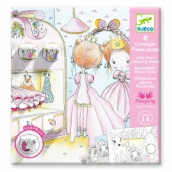 Askartelusetti prinsessa Pupi värityskuvat kurkistusluukuilla Djeco