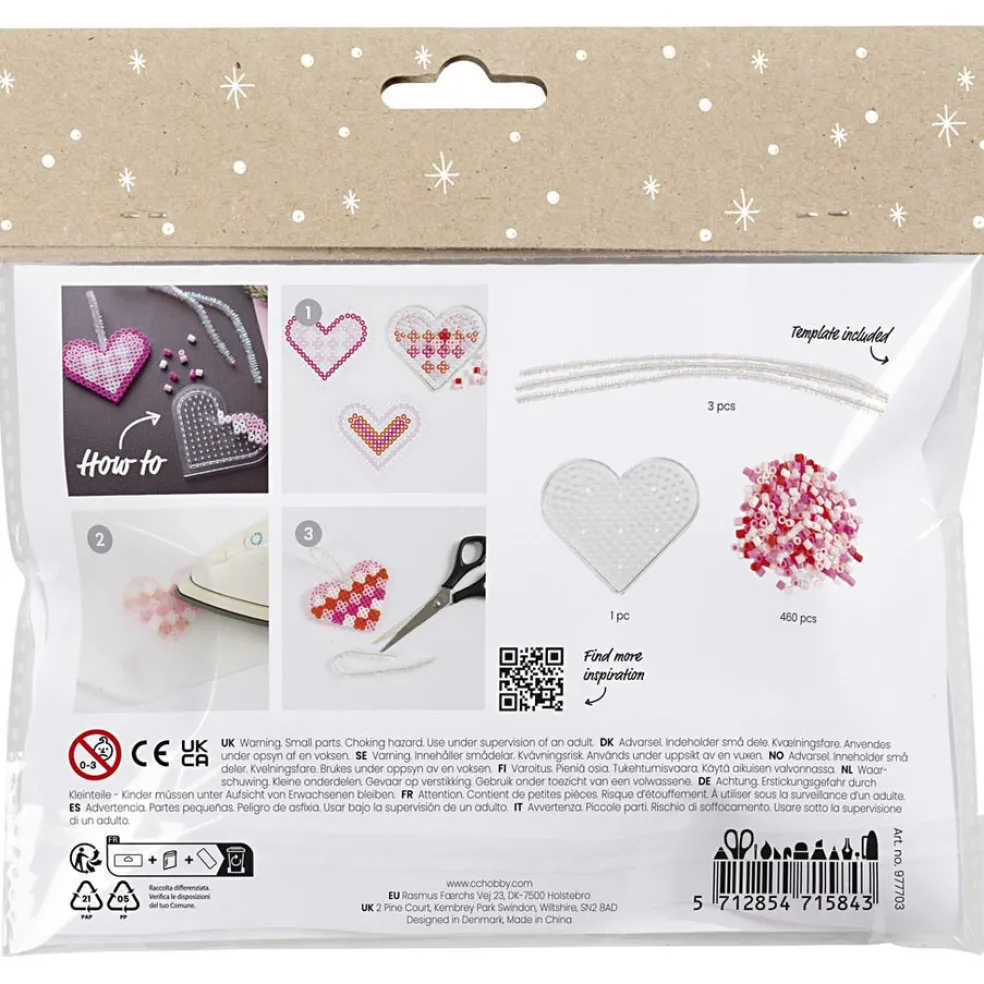 Askartelusetti Putkihelmisydämet