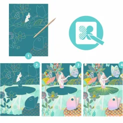 Askartelusetti raaputuskuvat lammikko Djeco