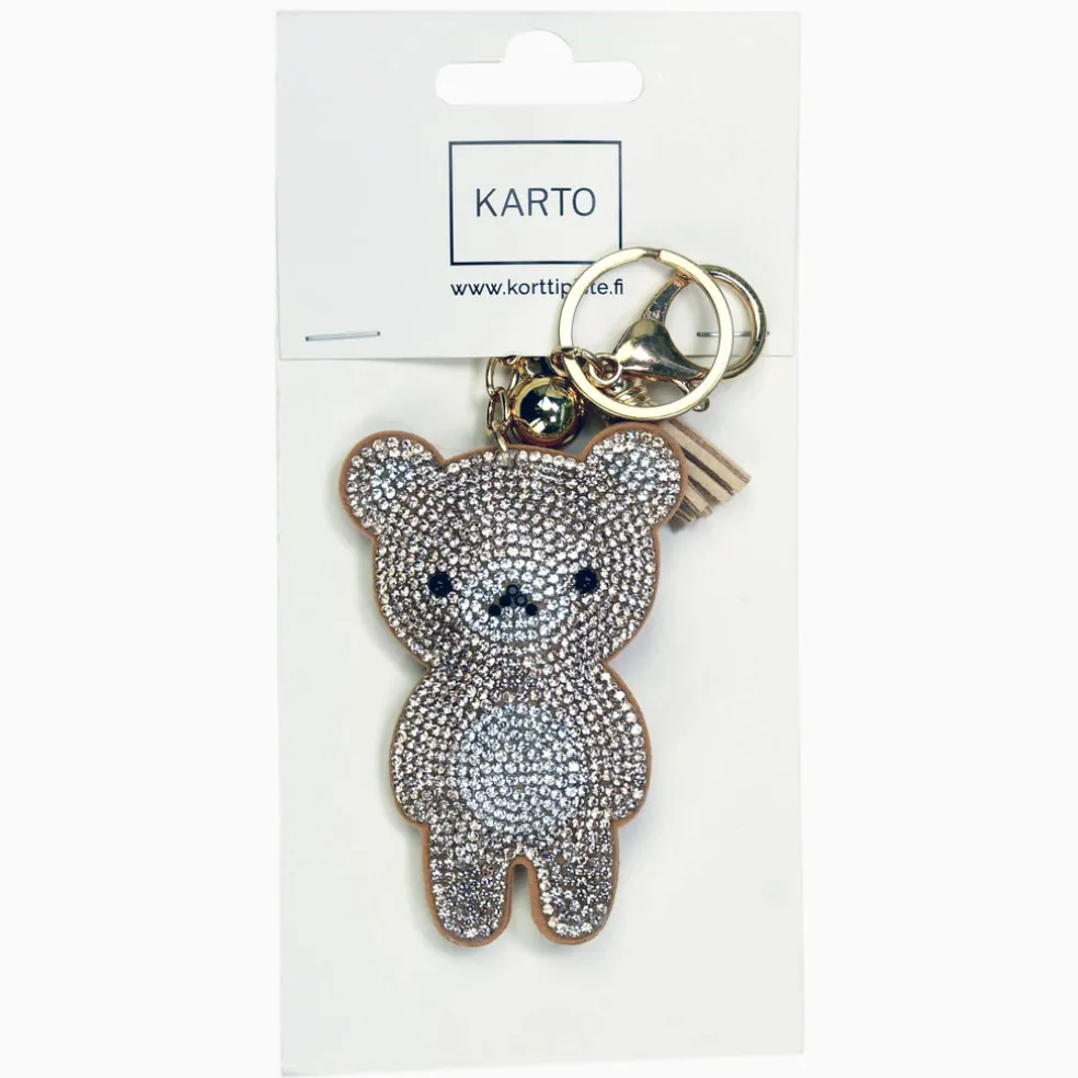 Avaimenperä Glitter Nalle kulta