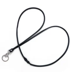 Avainkaulanauha Miiko pitkä musta hirvennahkaa pituus n. 124 cm