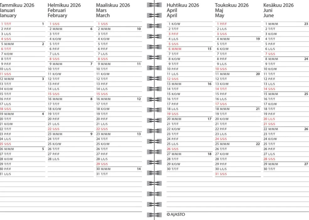 Back2School 130x185 2025-2026 (lukuvuosikalenteri)