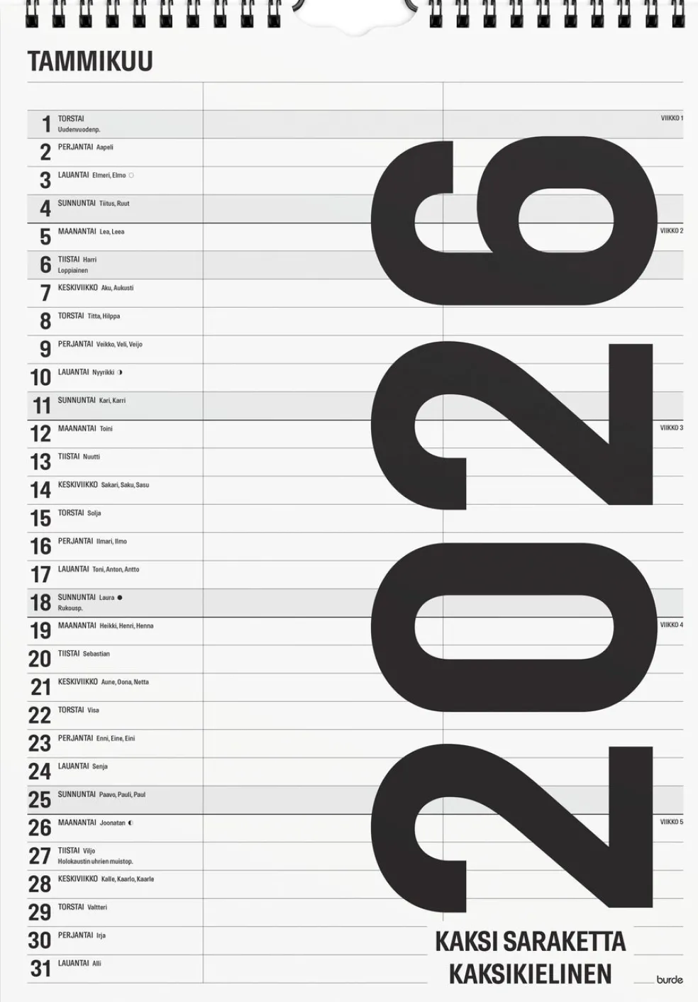 Black and white 2 kolumner 2026