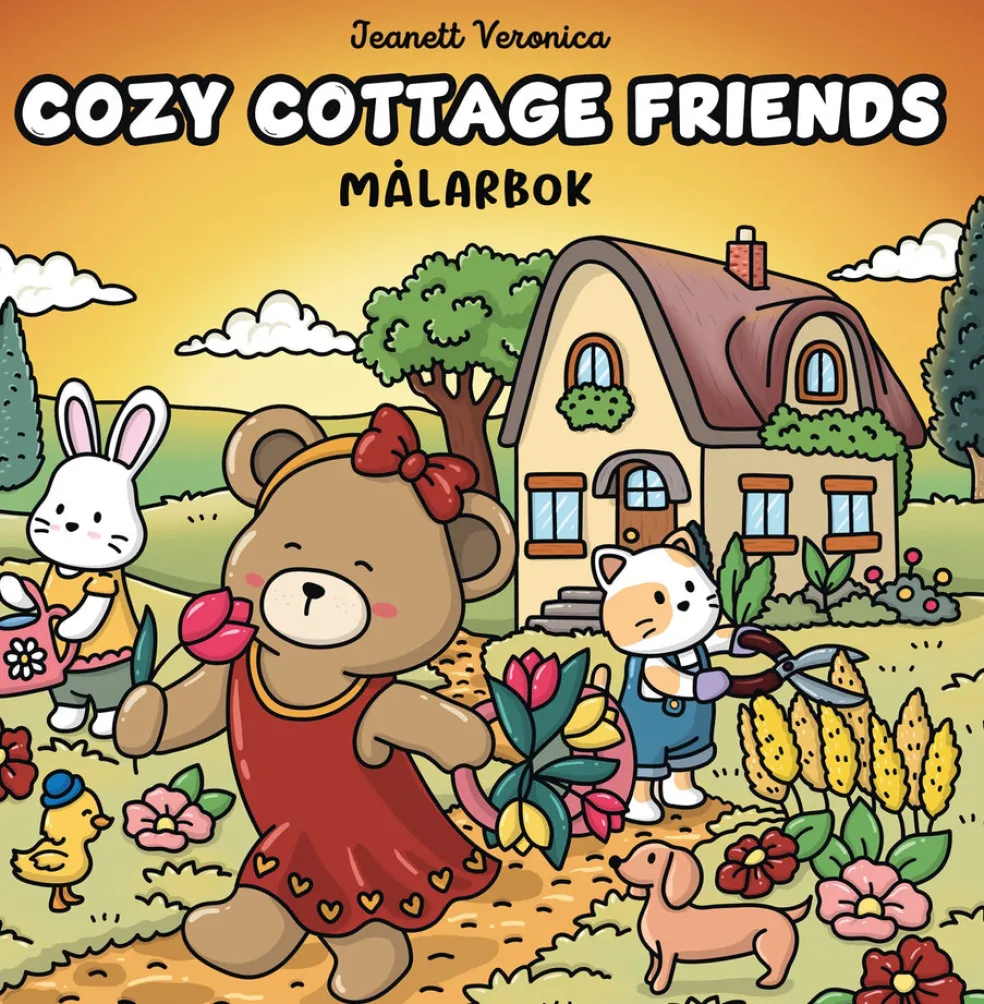 Cozy Cottage Friends : Målarbok
