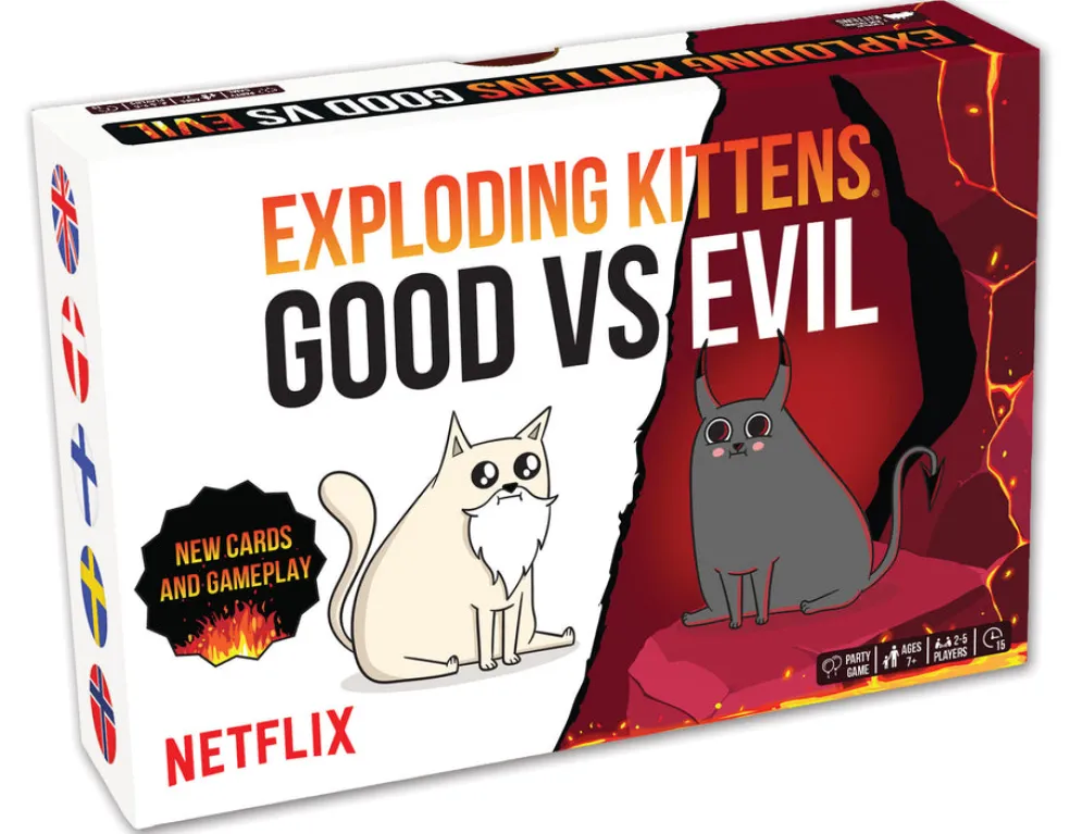 Exploding Kittens Good vs Evil Nordic - korttipeli