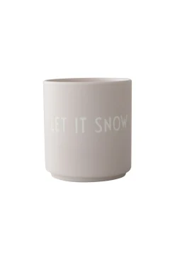Favourite Cup Let It Snow Design Letters, beige
