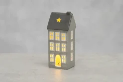 Finnlumor Talolyhty Copenhagen LED valoilla harmaa 19 cm