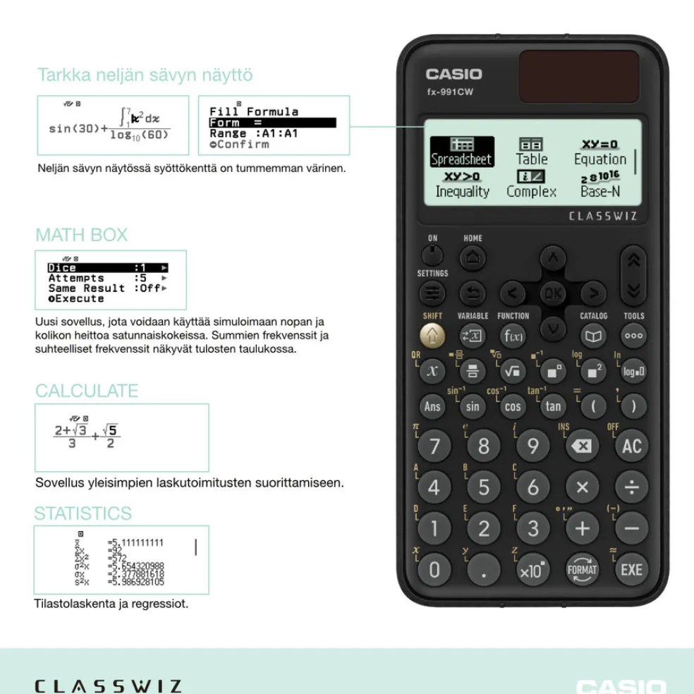 Funktiolaskin Casio FX-991CW
