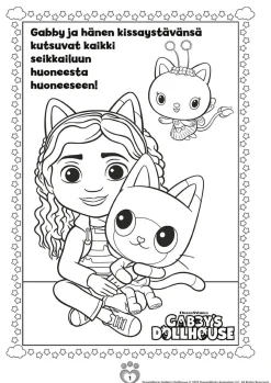 Gabby’s Dollhouse Nukketalon värityskirja
