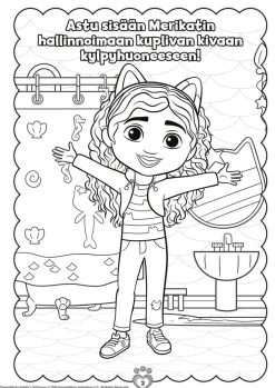Gabby’s Dollhouse Nukketalon värityskirja