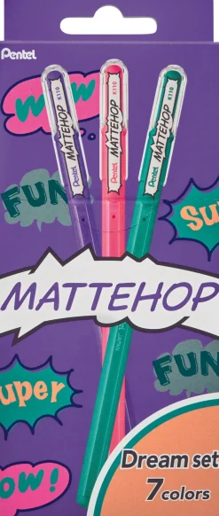 Geelikynä 7 kpl Mattehop Dream Set Pentel