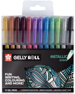 Geelikynä 12 kpl Metallic Sakura Gelly Roll