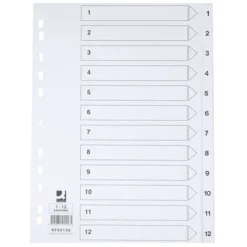 Hakemisto A4/1-12 kartonki