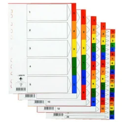 Hakemisto Q-Connect A4 1-5 PP värillinen