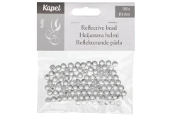 Helmi heijastava 6mm/100 kpl valkoiset