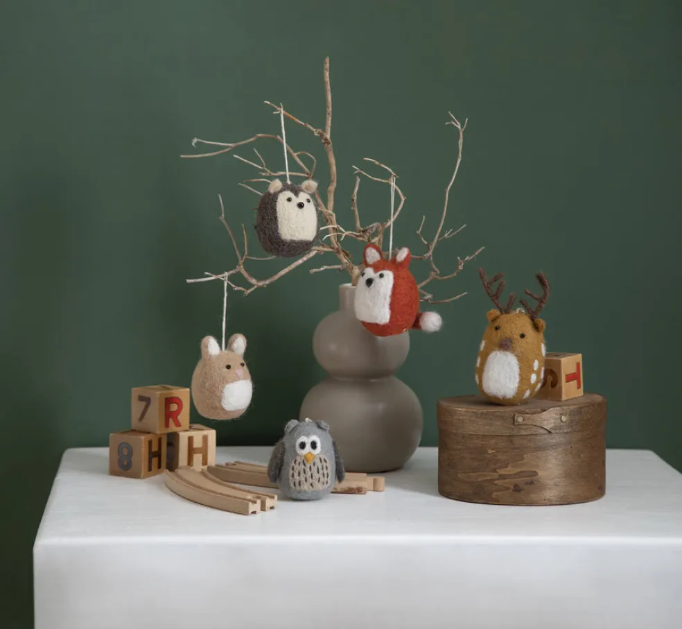 Huopakoriste metsäneläimet setti 5 kpl Gry & Sif