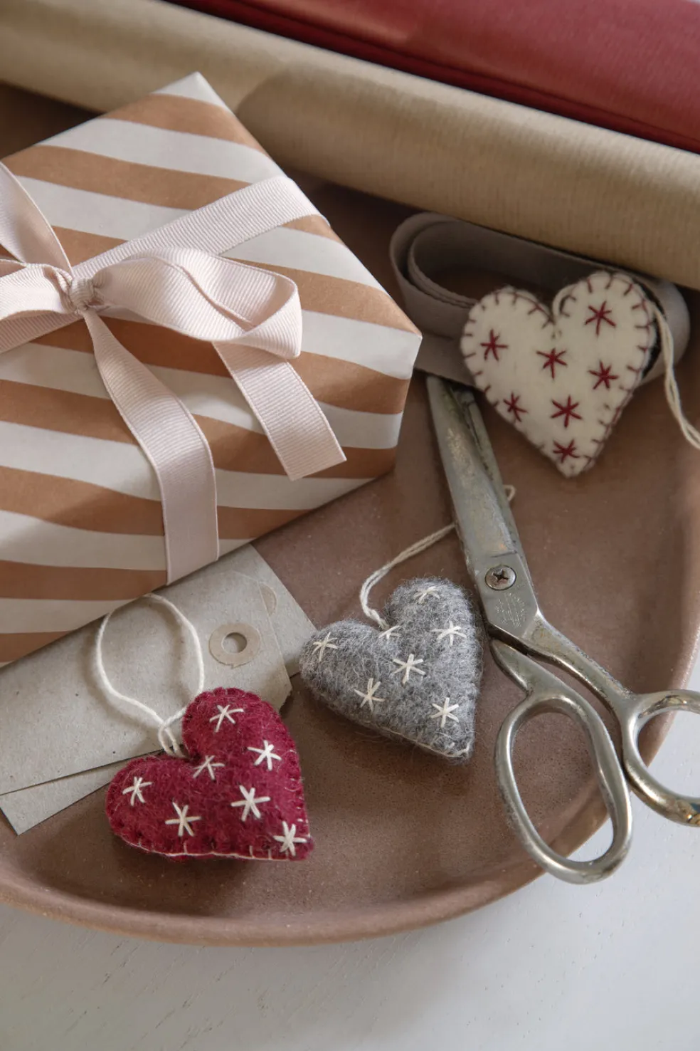 Huopakoriste Pienet sydämet 6 kpl Gry & Sif