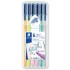 Huopakynä 6 kpl Staedtler triplus pastellivärit