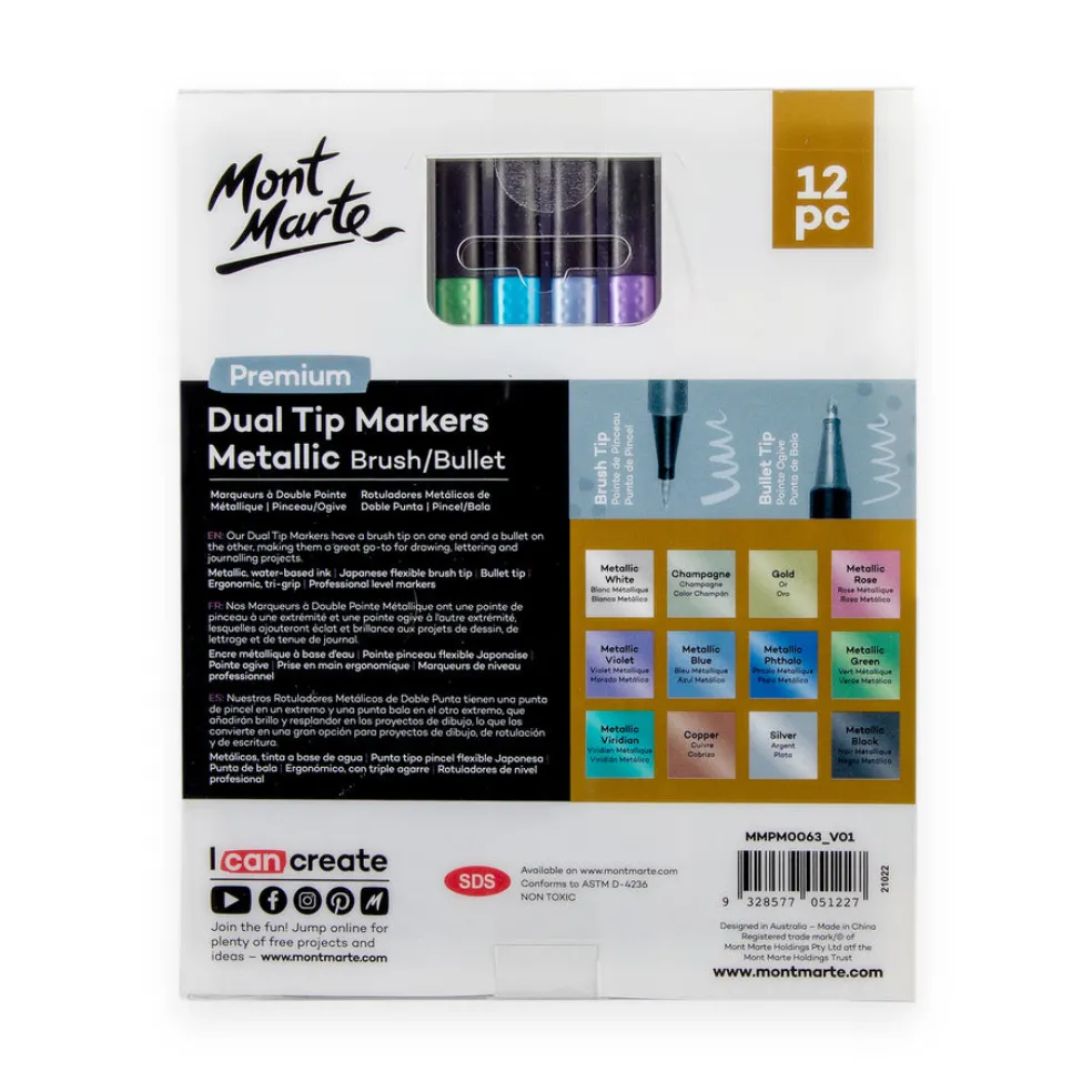 Huopakynä kaksoiskärki 12 kpl Mont Marte