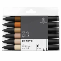 Huopakynä Promarker 6 väriä Skintones 2