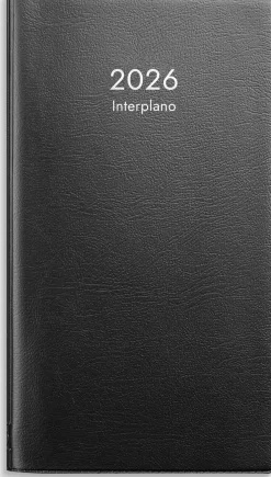 Interplano musta muovikansi (kaksikielinen) 2026