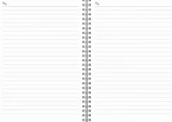 Iso Notes (kalenteri + kierrevihko) musta keinonahka 2026
