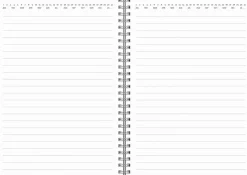 Iso Notes (kalenteri + kierrevihko) musta keinonahka 2026