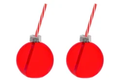 Joulupallo pillilasi 40 cl Winteria 2 kpl, punainen