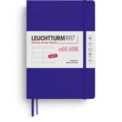 Kalenteri 2025-2026 18kk A5 Weekly Ink Leuchtturm1917