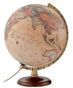 Karttapallo ATMO, 30 cm, A4/SF, A4/pähkinä/metalli/antiikki/valo