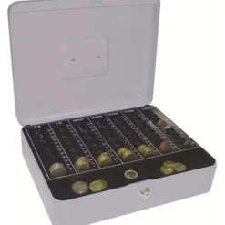 Kassalipas 300x240x90mm hopeanharmaa