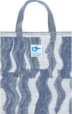 Kassi Lapuan Kankurit Aallonmurtaja 30x35cm valko-sininen pellava-puuvilla