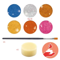 Kasvovärit metallic Djeco