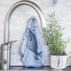 Kestotiskirätti Suomen Luonnonsuojeluliitto Retrologo mustikansininen