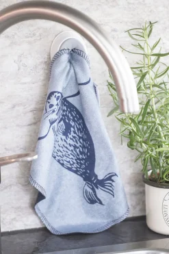 Kestotiskirätti Suomen Luonnonsuojeluliitto Retrologo mustikansininen