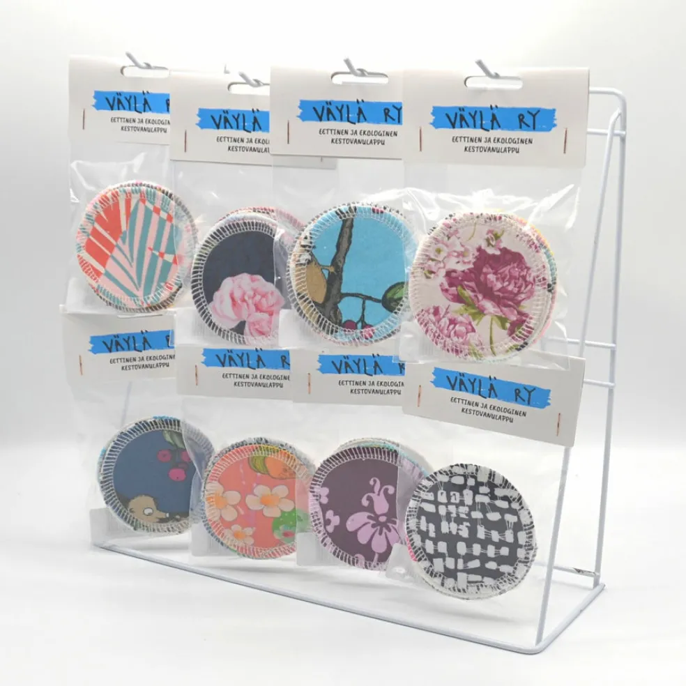 Kestovanulaput 7 kpl, lajitelma, yksilölliset kuosit, Väylä ry