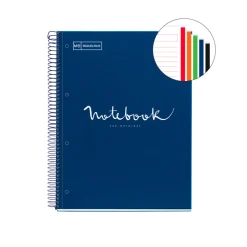 Kierremuistikirja A4/120 indeksillä tummansininen Miquel Rius