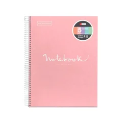 Kierremuistikirja A4/120 indeksillä vaaleanpunainen Miquel Rius