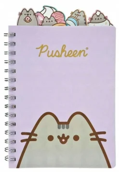 Kierremuistikirja A5/160s 4 jakajalla Pusheen