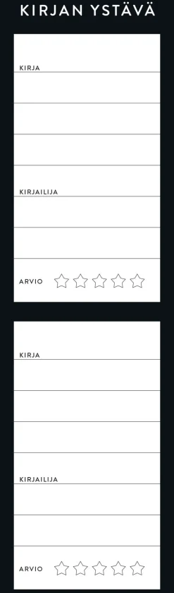 Kirjanmerkki Ajaton / Kirjan ystävä 1 sukelsin seikkailuun