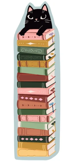 Kirjanmerkki Kissa ja kirjat Kaisu Sandberg Putinki