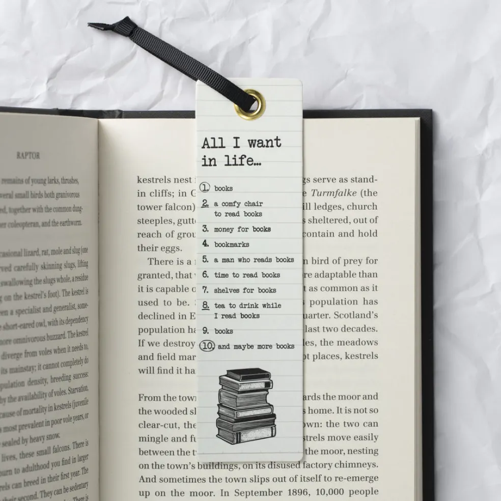 Kirjanmerkki Literary All I want in Life…