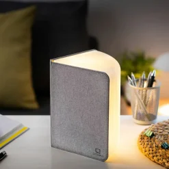 Kirjavalo Gingko Smart Book Light Large, harmaa pellava